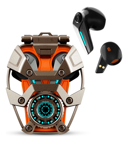 Audifonos Bluetooth Cd-3 Mecha Metalico Bluetooth Naranja