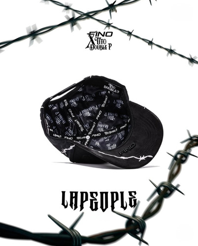 Gorra Fino X Tito Double P La People / Gallo Fino Full Set Negro Ajustable Lisa