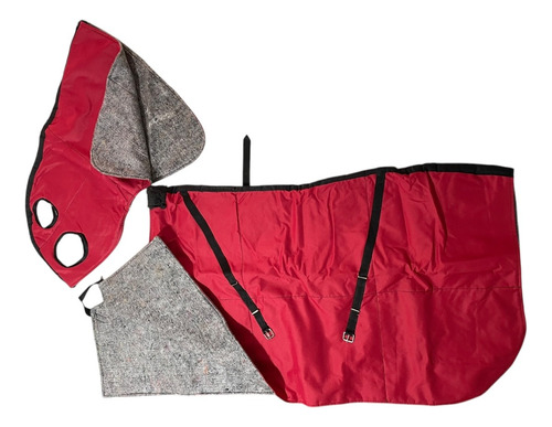 Manta Capa Caballo Cordura Impermeable Frazada 1,40 C/pescue Rojo