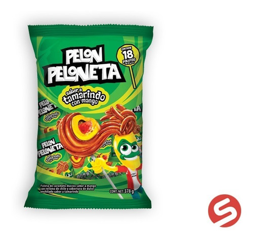 Pelon Peloneta 18p Dulces De Tamarindo, Caramelo Con Chilito Estilo Tamarindo