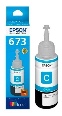 Cartucho Epson Modelo 673 Cyan, Para L800, L1800 , L805 