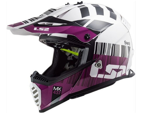 Casco Para Moto Xcode Blanco Violeta