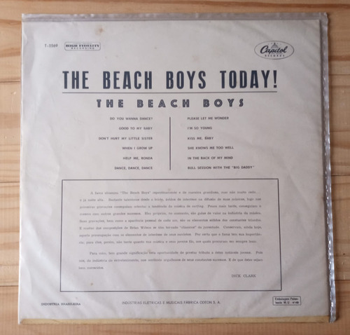 The Beach Boys Today! Original Brasil 1965 Mono 8 Puntos Estándar (Usado)