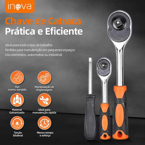 Jogo De Ferramentas 61 Peças Manual Kit Chaves Profissional,jogo De Soquete Chave Catraca Combinada Allen Maleta,kit Ferramenta Jogo Soquete Chave Combinada Catraca,com Encaixes De 1/2 E 1/4 Polegada