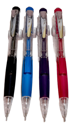 Kit 4 Lapiseiras Pentel 0.7mm Pd277 Twist Erase Várias Cores