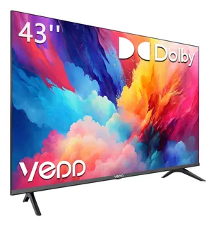 Vedd® Smart Tv Pantalla 43 Pulgadas Android 2k Televisor Hd LCD 3D 43" 110V/240V Color Negro