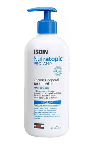 Locion Corporal Emoliente Nutratopic. Isdin Pro-amp 400ml