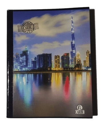 3 Cuadernos Empastados Caribe Serie Postales Dubai Línea