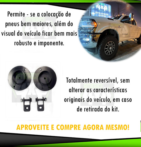 Kit Lift Calços Diant Susp 2 Pol Dodge Ram 2500 2016 A 2022