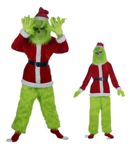 Navidad, Monstruo De Piel Verde Traje De Cosplay De Grinch D