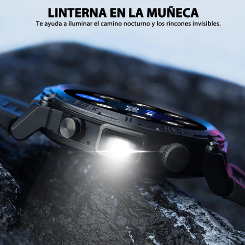 Reloj Inteligente Táctico Eigiis Ke3 Con Linterna Dual