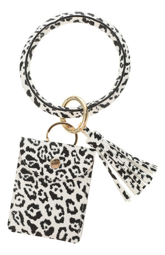 Carteras Con Estampado De Leopardo Para Mujer, Pulsera, Llav