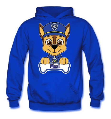 Polerón Chase Paw Patrol Niños Personalizado Algodón 2