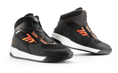 Botas Tenis Para Moto Seventy Degrees Sd-bc10 Negro/ Naranja