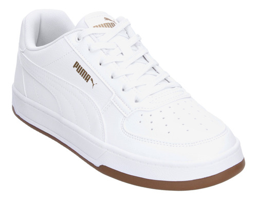 Tenis Puma Caven 2.0 Blanco Con Suela Café Para Hombre