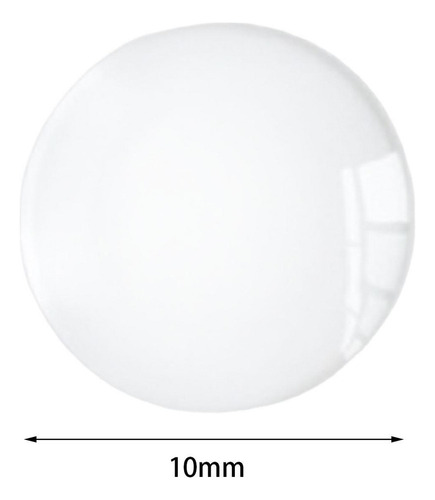 Parte Posterior Plana Semicircular Para Hacer 10mm 50 Piezas