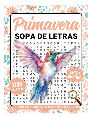 Libro: Primavera Sopa De Letras Para Adultos En Letra Libro