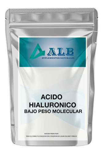 Ácido Hialurónico Puro Bajo Peso Grado Usp 100 Gr Alb Sabor Característico