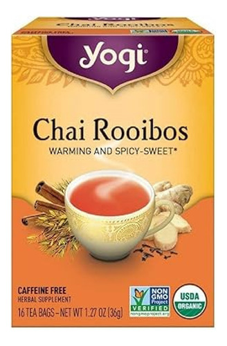 Yogi Tea, Caja De Té De Chai Rooibos, 16 Sobres