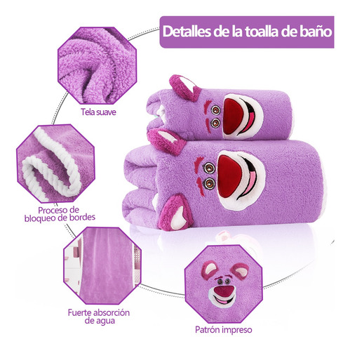 2 Pcs Juego Toalla Baño,lana Coral Suave De Alta Densidad