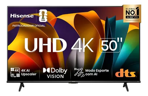 Hisense Smart TV UHD 4K DLED 50" Polegadas 50A6N com HDR10+ Dolby...
