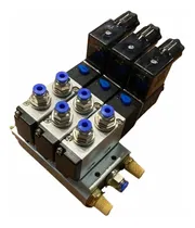 Comprar Bloco Manifold Pneumático Com 3 Válvulas 5u002F2 Vias 1u002F4 24vcc