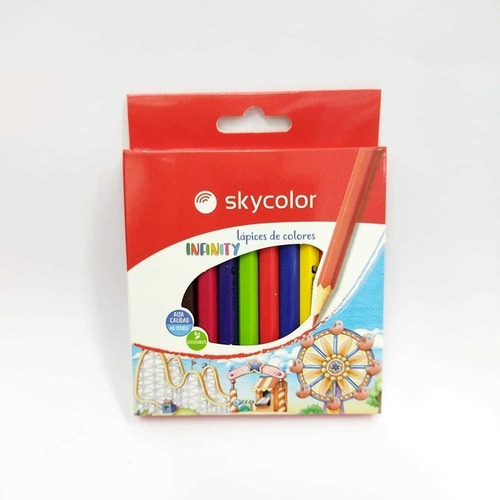 Lapices De Colores Skycolor Cortos 10 Cajas X12 Unidades