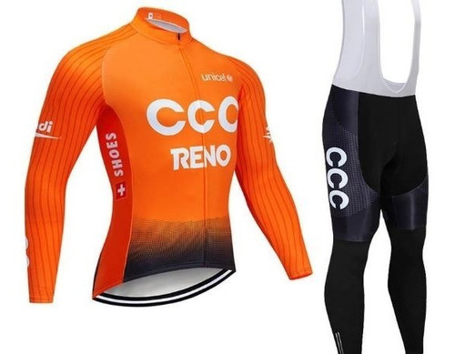 Uniforme Ciclismo Ruta Mtb Ccc Naran Pantalon Badana En Gel 