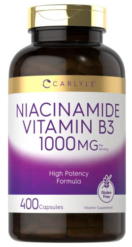 Carlyle Niacinamide Vitamina B3 1000 Mg Tenido 400 X15b3