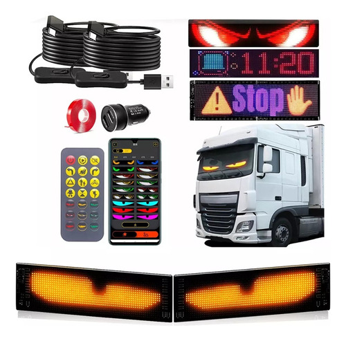 Pantalla Led Con Luz De Ojos De Ángel, 2 Unidades/kit (12 X