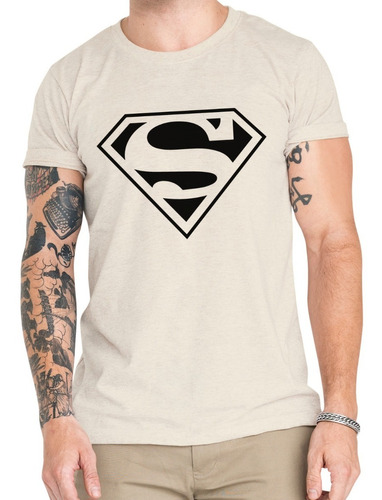 Polera Superman Clásica 100% Algodon Organico Premium Dc1