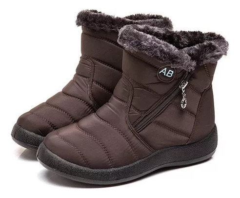 Botas De Nieve Para Mujer, Impermeables Con Cremallera, Para