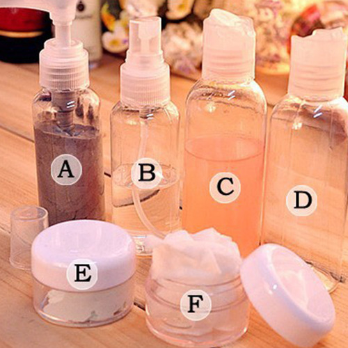 Juego De Botellas De Viaje Portátiles De 6 Piezas, Botellas