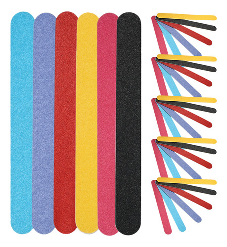 ( Lima De Uñas Para Manicura Nail Buffers, Seis Colores, 36