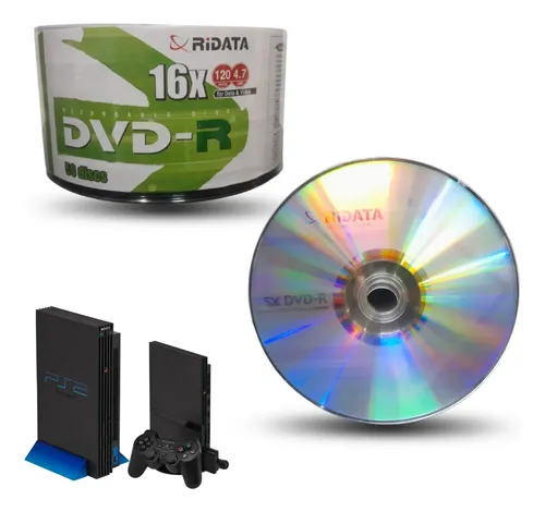 50 Mídia Virgem Dvd Ridata Logo Jogos Filmes Ps2 | MercadoLivre