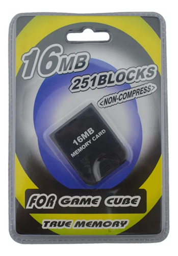Memoria Genérica 16 Mb Compatible Gamecube Wii Negra