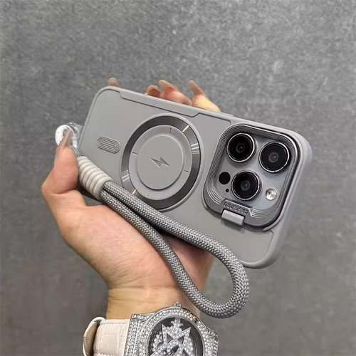 Capa Case Com Corda Protecção Da Câmara Silicone Para iPhone