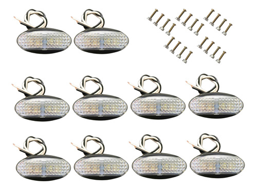 Foco Luz Lateral Posición Led Bi-volts 10 Unidades Auto Grúa