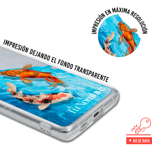 Funda Para Vivo Mujer Peces Koi Personalizado Con Tu Nombre