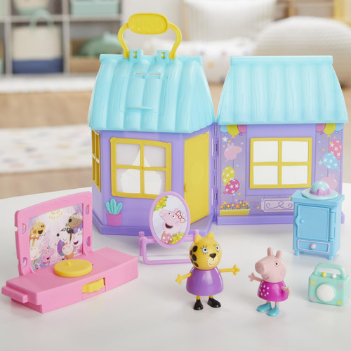 Set De Fiesta De Baile Peppa Pig Con Casa Y 2 Figuras