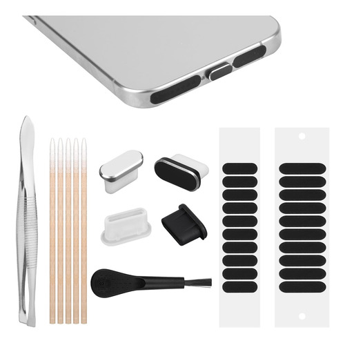 Tapones Antipolvo Usb C Y Cubiertas De Altavoces Para iPhone
