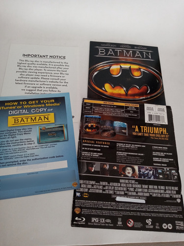 Batman Michael Keaton Digibook Blu Ray + Digital Copy (Usado)