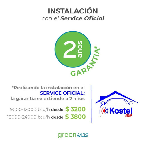 Imagen 6 de 10 de Aire Acondicionado Greenwind Inverter 12000 Btu