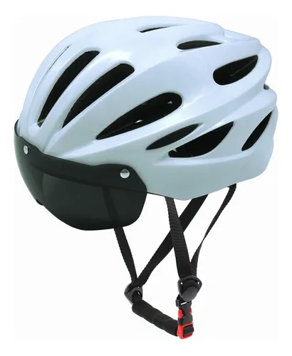 Casco de ciclismo unisex con luz trasera blanco mate