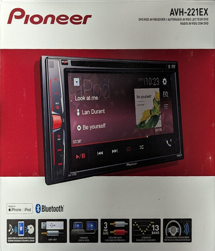 Pioneer Avh-221 Ex Bluetooth Dvd Android Cd/mp3/usb/aux 6.2 