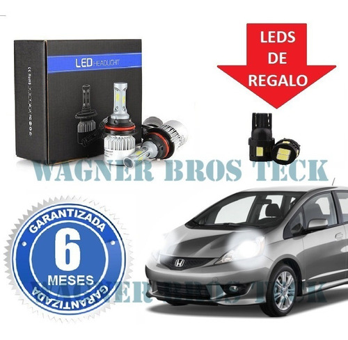 Kit Luces Led Cree H11 O H4 Honda Fit 16000 Lms No Xenon