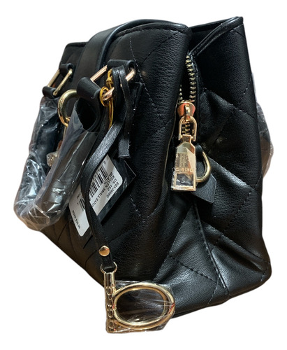 Bebe Los Angeles - Bolsa Kellen Small Satchel Negro Lisa Oro Negro