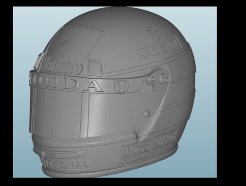 Casco Ayrton Senna Archivo Stl Para Impresion 3d 