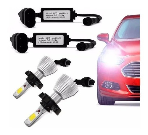 Lâmpadas De Led Branca Para Automóvel H4  6000k 12v 24v 