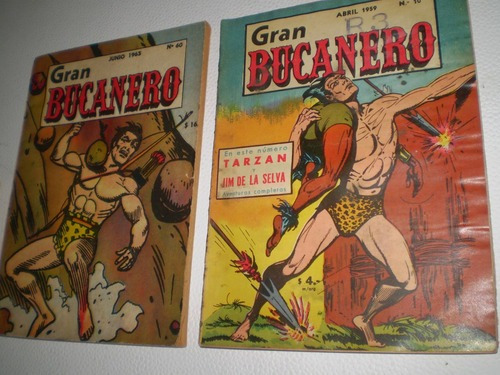 Tarzan  Gran Bucanero  3 Comics Antiguos Historietas Selva